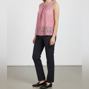 Adrianna Papell Pink Lace Sleeveless Top NWOT